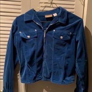 Royal blue velvet jacket